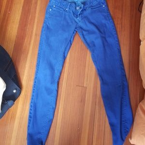 Bright blue express legging jeans
